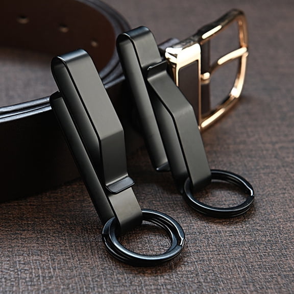Sioweci Waist Hanging Buckle Heavy Duty Universal Anti Lost Stainless Steel Keyring Security Clip Belt Key Holder Outdoor Accessories Style B