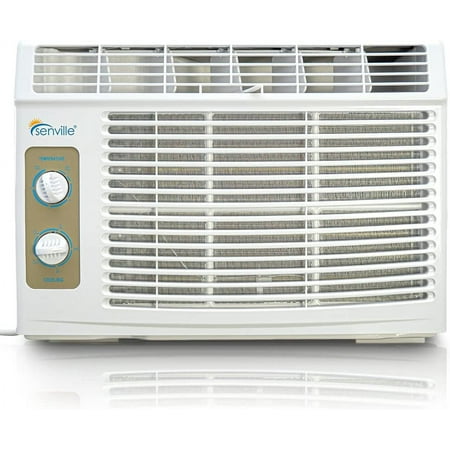 senville 5 000 btu window air conditioner up to 150 sq. ft. mechanical control washable filter