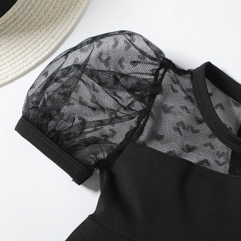 black short puffy dress Sofie Puff Sleeve Mini  Tadashi Shoji Official Online Boutique Not Fitted Long Sleeve Black Short Puffy