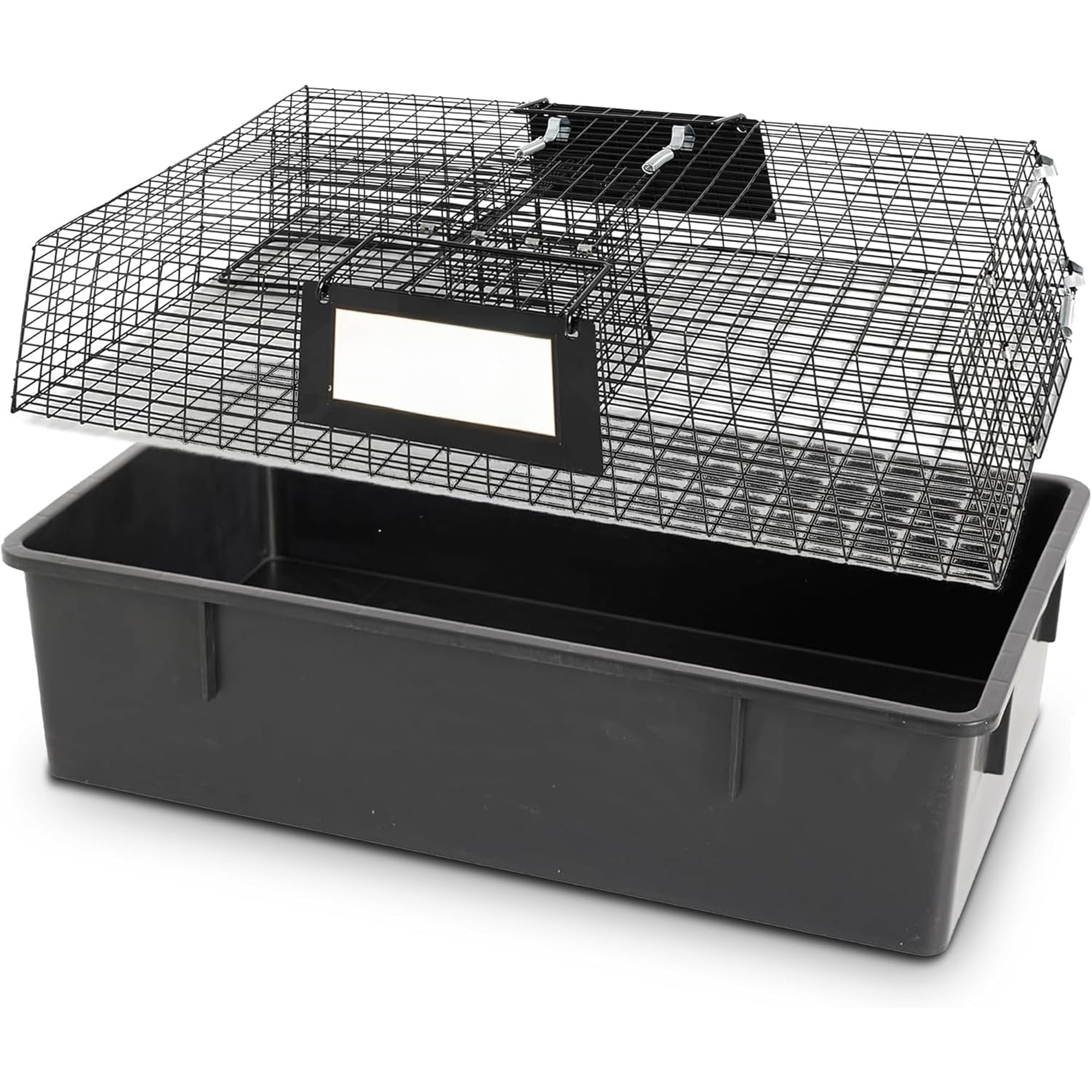Large Dual Door Live Rat & Mouse Trap Metal Cage | Humane Multi-Catch Rodent Control for Indoor or Outdoor Use, Reusable Catch and Release Wire Cage for Rats and Mice