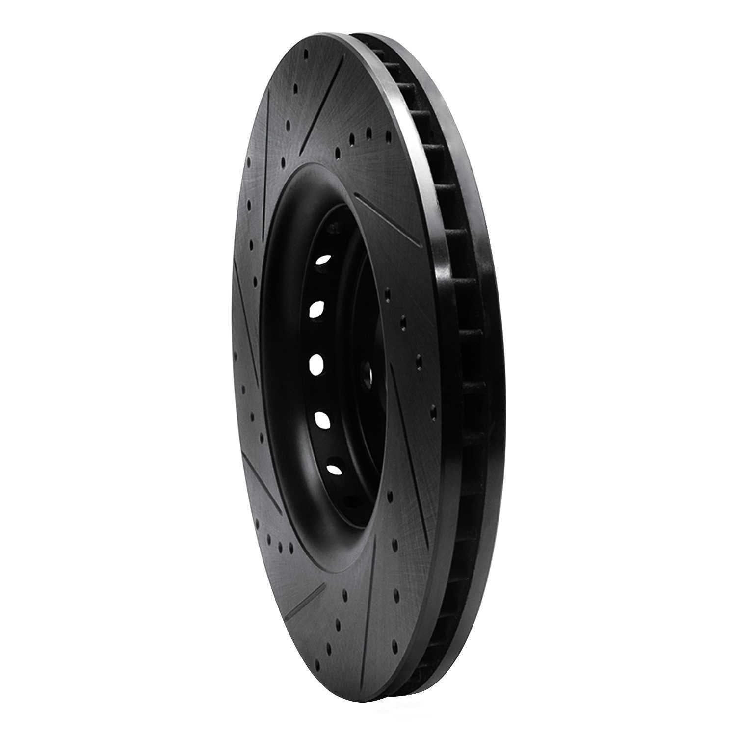 Dynamic Friction Company 633-40035R DFC Brake Rotor - Drilled And Slotted - Black