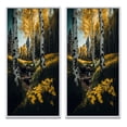 thumbnail image 2 of Designart "Blossoming Birches on Sunny Lake Day II" Landscape Forest Framed Wall Art Set Of 2 - Country Yellow Framed Wall Art Set Of 2, 2 of 6