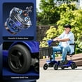 thumbnail image 6 of iScooter 4 Wheel Mobility Scooter for Seniors, Wider Seats & Foldale Electric Wheelchair Device for Travel, Upgraded for Superior Performance, Blue, 6 of 10