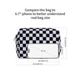 thumbnail image 3 of Cute Makeup Bag Travel Cosmetic Bag Organizer Toiletry Bag Make up Bags with Compartments Pouch Purse for Women & Men, Black Checkerboard, 3 of 7