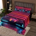 thumbnail image 2 of Go Kart Quilt Set Karting Bedspread Set King,Race Cars Coverlet Set Racing Extreme Sport Quilted,Neon Lights Room Decor, 2 of 3