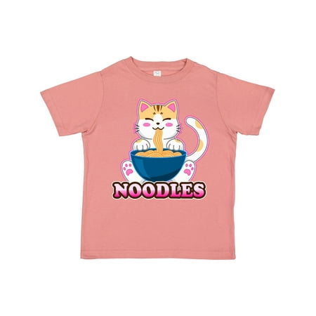 

Inktastic I Love Noodles with Cat Illustration Gift Toddler Boy or Toddler Girl T-Shirt