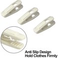 thumbnail image 4 of Velvet Hangers Clips, 20 Pack Finger Clips, Strong Felt Hanger Clips for Velvet Trousers Hangers, Ivory, 4 of 5