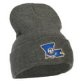thumbnail image 4 of Louisiana State Flag Map Embroidered Long Beanie - Dk Grey OSFM, 4 of 5