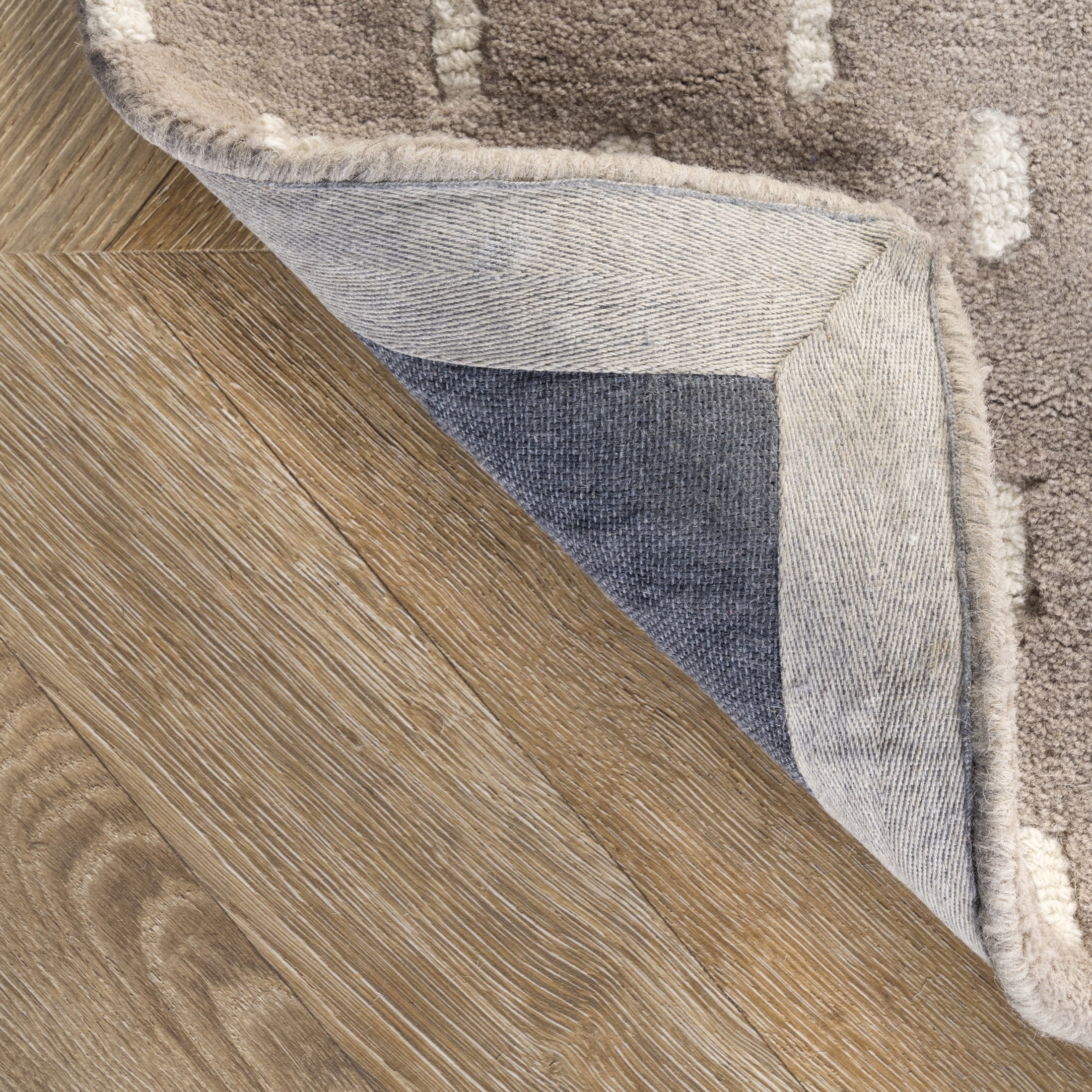 Rugs USA Mandia Striped Wool Area Rug, 3' x 5', Marlowe Taupe