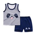 thumbnail image 1 of Ropa de bebé para niño, chándal informal, ropa de algodón puro, ropa de verano para bebés, camisetas y pantalones para niños, atuendo deportivo Tan Jianjun unisex, 1 of 2