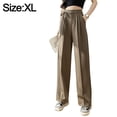 thumbnail image 2 of Pantalones Palazzo de cintura alta para mujer, informales, con bolsillos y cinturón, de pierna ancha, 2 of 5
