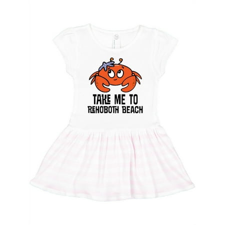 

Inktastic Rehoboth Beach Delaware Cute Crab Gift Toddler Girl Dress