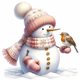 thumbnail image 1 of 5D DIY Kit Muñeco Nieve Del 30x30cm Rosa, 1 of 9