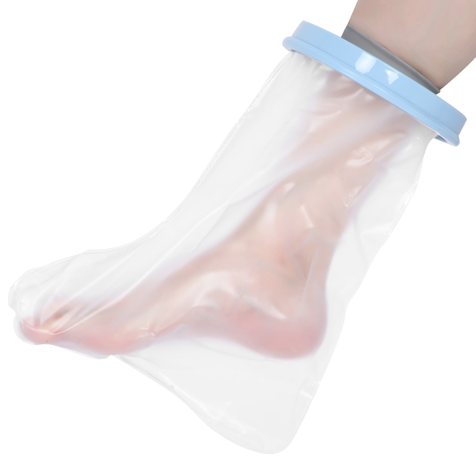 Tebru Leg Cast Protector,Wound Care Cover,Leg Cast Cover Waterproof Foot Wound Protector Child Leg Shower Sleeve with RIN G