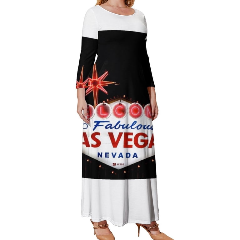 welcome to fabulous las vegas Long Sleeved Dress dress summer party dresses  women dress women elegant luxury - Walmart.com