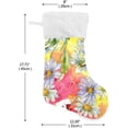 thumbnail image 2 of Coolnut 17.7 Inch Christmas Stockings, 2 PCS Colorful Daisy Floral Presonalized Large Stocking Sock for Family Holiday Xmas Party Decorations, 2 of 7