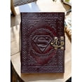 thumbnail image 2 of Cuaderno SH SHIFAA HANDICRAFT Superman de piel estampada de 7 x 5 pulgadas, 2 of 7