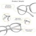 thumbnail image 3 of LifeArt Blue Light Blocking Glasses, Anti Eyestrain, Computer Reading Glasses, Gaming Glasses, TV Glasses for Women Men, Anti Glare (Gray, +3.00 Magnification), 3 of 8