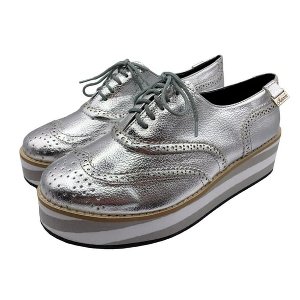 Zapato Annik T 23 Plataforma Zu Plata