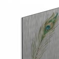 thumbnail image 2 of Luxe Metal Art 'Watercolor Peacock Feather II' by Ethan Harper, Metal Wall Art, 12"x16", 2 of 9
