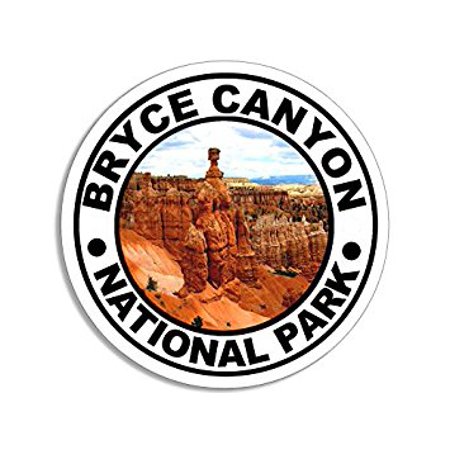 ROUND Bryce Canyon National Park Sticker Decal (hike hiking inspiration point) Size: 4 x 4