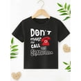 thumbnail image 2 of Boys' 'Don't Make Me Call My Grandma' Fun Graphic Tee - Casual Round Neck, Short Sleeve, Polyester Blend - Perfect for Summer, 2 of 6