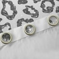 thumbnail image 4 of Feelyou Cheetah Print Curtains Pack of 2 (52x84 Each), Grey Diamond Window Curtains, 4 of 6