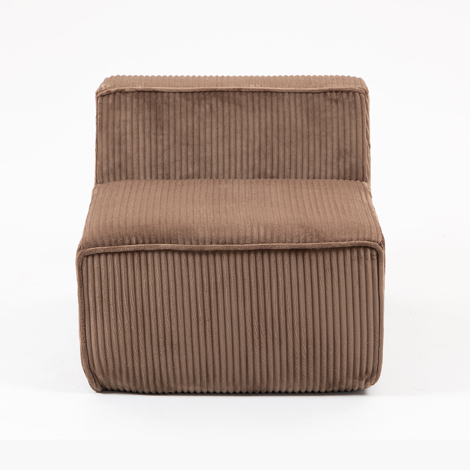 Demi Bonn 111" Modular Sectional Sofa Couchesk, Corduroy 3 Seat Couch Memory Foam Couches for Living Room, Cloud Couch, Brown