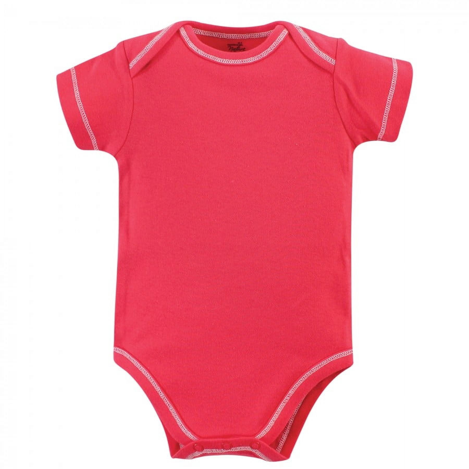 Touched by Nature Baby Girl Organic Cotton Bodysuits 5pk, Poppy, 18-24 Months