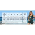 thumbnail image 2 of Sociala Maternity Ribbed One Piece Swimsuit Ruffle Twist Front Bathing Suit Retro Ruffle Swimwear, 2 of 5