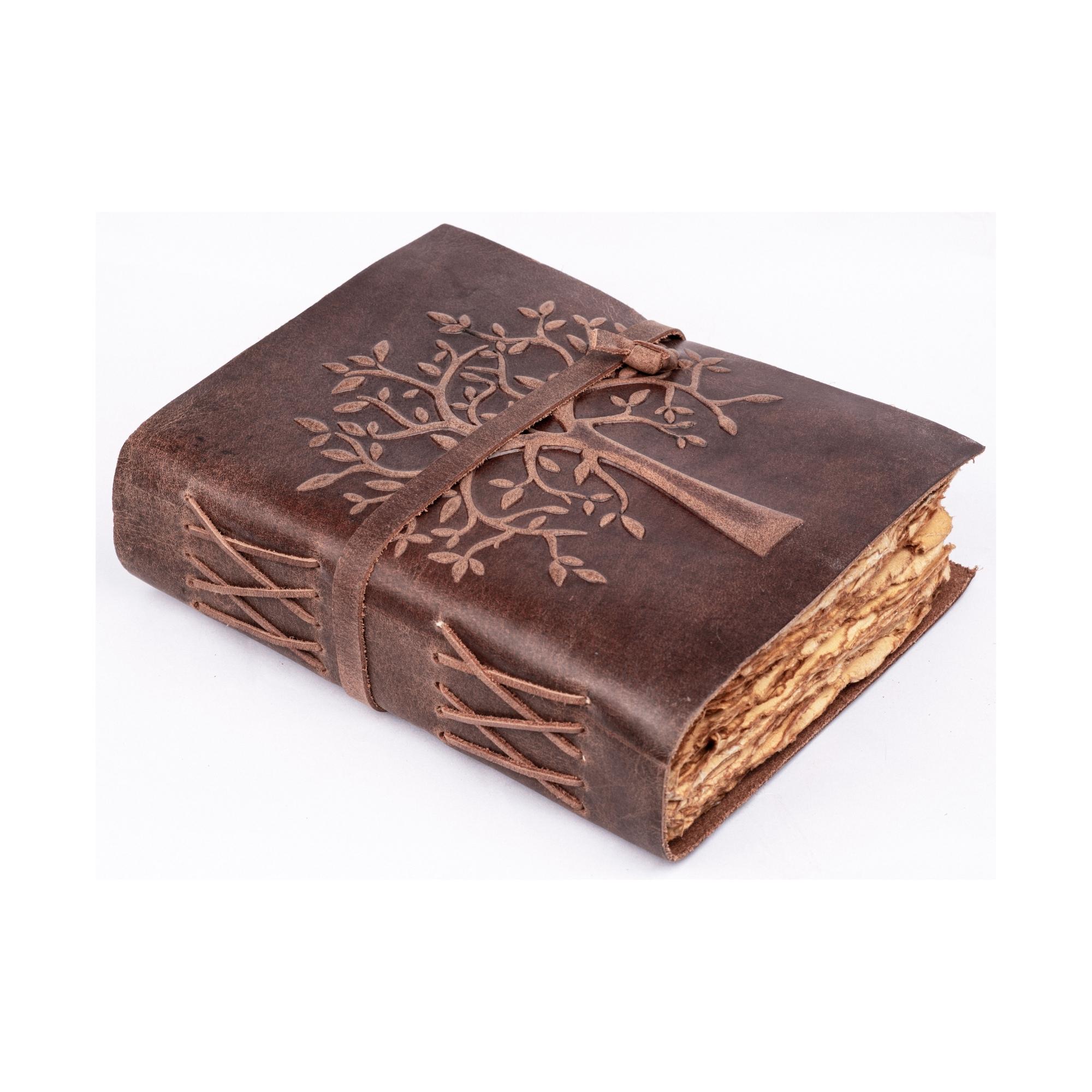 Leather Village Tree of Life Journal –Vintage Bound Diary for Men and ...
