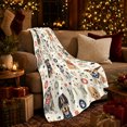 thumbnail image 3 of Dog Portrait Colorful Pet Artwork Playful Graphic Style Dog Lovers Colorful Pet Portrait Warm Flannel Blanket, Pet Adoption Gift for Living Room and Bedroom Home Decor, 3 of 9