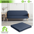 thumbnail image 5 of Queen Size 60"x80"Solid Futon Cover Mattresses Slipcover Fit 6"- 8", Navy Blue, 5 of 5