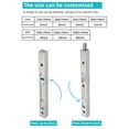 thumbnail image 2 of 2 Pack Stainless Steel Concealed Door Locks with Hardware – Recessed Latch Bolts for French & Double Doors, Heavy Duty Security Design Red bronze 12in, 2 of 7