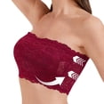 thumbnail image 2 of IWRICH Women's Floral Lace Tube Top Bandeau Strapless Bras Seamless Stretchy Chest Wrap Red XXXL, 2 of 5