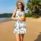 thumbnail image 3 of Easygdp Cute French Bulldog para Vestido Transpirable de Mujer, Vestido Suelto de Manga Corta con Pliegues y Bolsillos para el Verano, 3 of 6