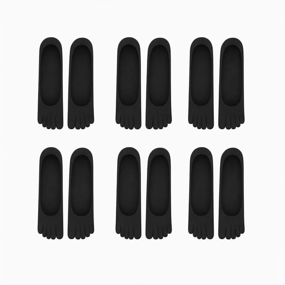 MJumppHome 6 Pairs No Show Toe Socks Women Low Cut Toe Separator Socks Invisible Liner Breathable Athletic Cotton Sock Black Socks Sizes 5.5-8