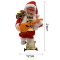 thumbnail image 7 of harmtty Xmax Electric Santa Ornament Music Skateboard Good Detals Display Shop Window Decoration Soft Colorful New Year Party Decoration Doll Desktop Ornament B, 7 of 7