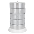thumbnail image 2 of Rotating Hair Accessories Organizer, Large Capacity Multifunctional 5 Ties Rotating Jewelry Box Transparent  For Scrunchies, 2 of 8