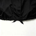 thumbnail image 7 of TtopsQueen Women Stand Collar Cropped Wind Jacket, Hidden Zip Front Drawstring Hem Long Sleeve Coat with Side Slit Pockets, Lightweight Casual Daily Layering Outerwear Black,L, 7 of 7