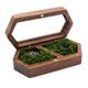 thumbnail image 1 of Caja de Madera para Anillos con 2 Ranuras, Organizador Diario para Guardar Anillos, Pendientes y Joyas, Caja de Compromiso para Anillos de Boda D, 1 of 5