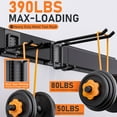 thumbnail image 3 of INCLY Garage Garden Tool Organizer Wall Mount, 48 Inch Black Metal Yard Tool Holder Stroage System, Heavy Duty Garage Wall Organization with 3 Racks & 6 Adjustable Hooks for Shovel, Rake, Chairs, 3 of 7
