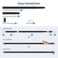 thumbnail image 4 of 39-86" One-Push Spring Tension Rod, No Drill Adjustable Curtain Rod, 28mm Diameter Heavy Duty Rustproof Carbon Steel Rod for Patio, Outdoor, Bathroom, Black, 4 of 8