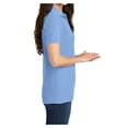 thumbnail image 3 of Womens Core Blend Cotton/Polyester Pique Polo Light Blue 3X-Large, 3 of 6