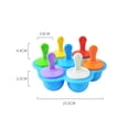 thumbnail image 2 of Mini molde de silicona para paletas heladas, molde para paletas heladas de 7 cavidades con palitos de plástico de colores, 2 of 5
