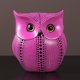 thumbnail image 3 of Adorno de animal, estatua decorativa de búho de resina hecha a mano Fushia, 3 of 8