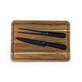 thumbnail image 1 of Juego De Trinchador, Cuchillo Con Tabla, Set Cuchillos para Carne Funcional, 3 Piezas, Accesorios para Cocina de Acero Inoxidable, 1 of 4