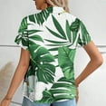 thumbnail image 4 of womens tops Western Button Down Shirt Women Cowgirl Short Sleeve Boho Tops Hawaiian Tropical Graphic Tees Summer Vacation Outfit beach vacation clothes for women, 4 of 6