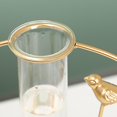 thumbnail image 4 of fastboy Vase en Verre Hydroponique Moderne Cadre en Métal Terrarium pour Décoration de Bureau Rond Or 1Set, 4 of 6