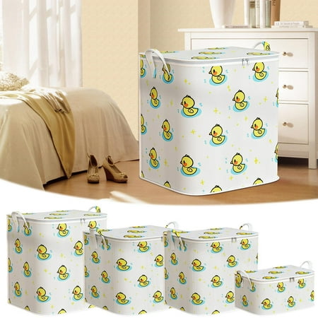 Clothing Packing Box Household Moving Storage Bag Vacuum Compression Management Bin Durable Fabric Wardrobe Organizer Moisture Proof Closet Storage Container Modern Gray Bag by UKHCCC